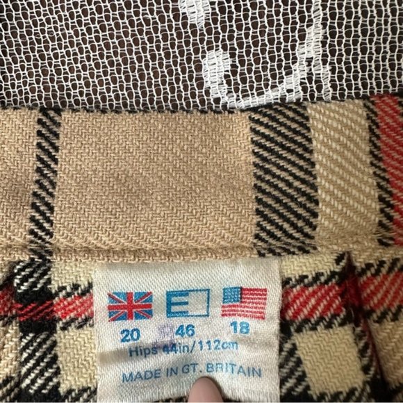 Vintage Skirts Vintage Wool Tartan Plaid Kilt With Safety Pin